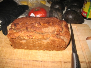Paleo Banana Bread. It was so good, I ate the whole loaf in one day. 