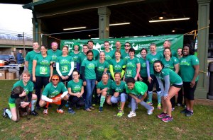 Our Crossfit box made Shamrock t-shirts so we could all match during the race and the challenge!